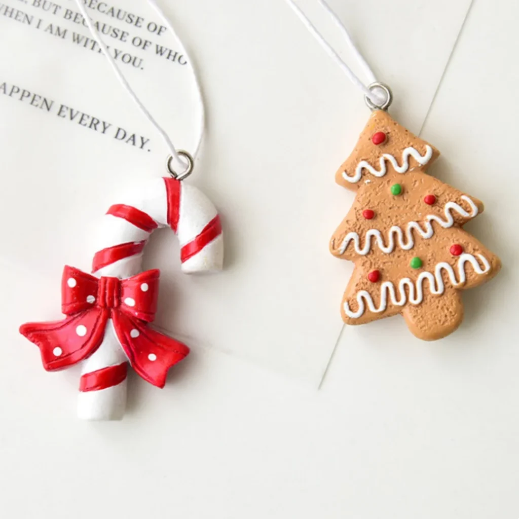 Charming Holiday Decor Ideas with Festive Gingerbread and Candy Cane Ornaments