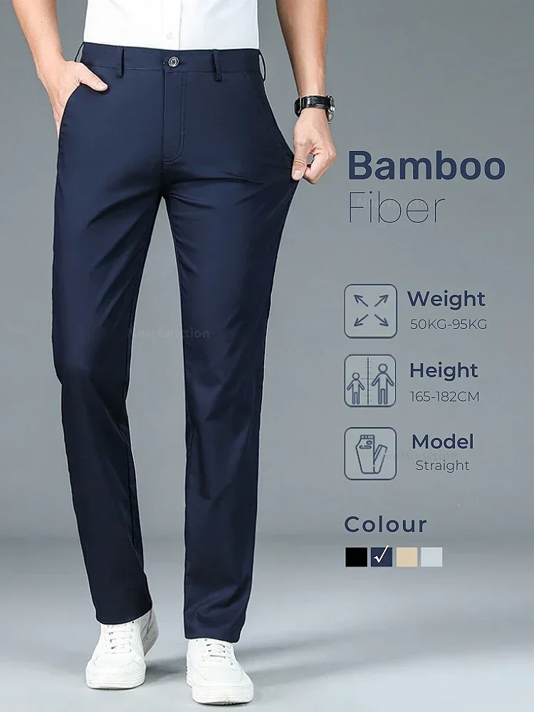 Top Bamboo Fiber Pants for Men Combining Style and Breathability in Business Wear